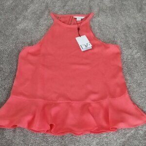 Diane Von Furstenberg NWT Lizzy silk tank Ocean Coral
